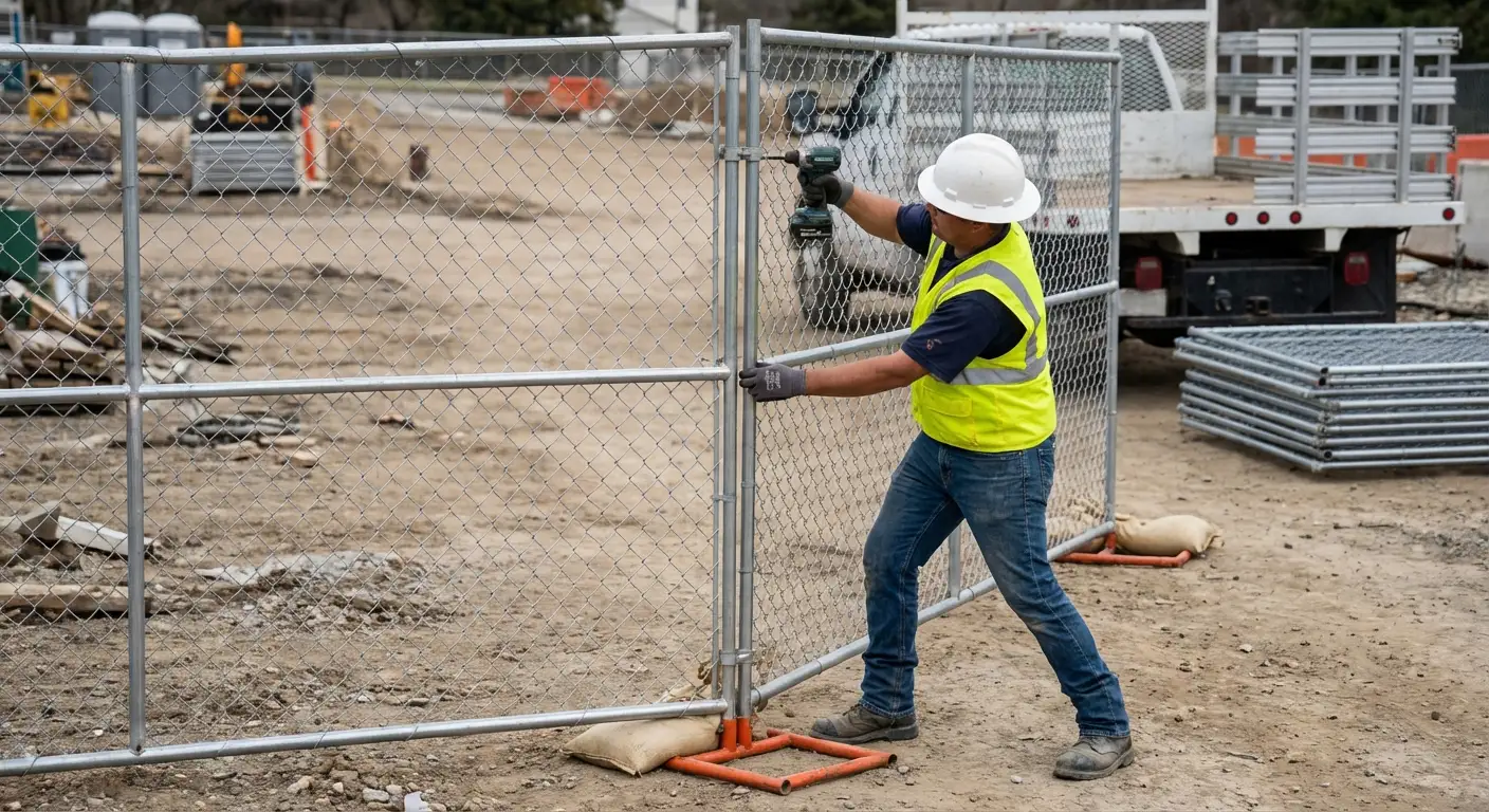 Modular fence reconfiguration system in action in Berwyn, IL