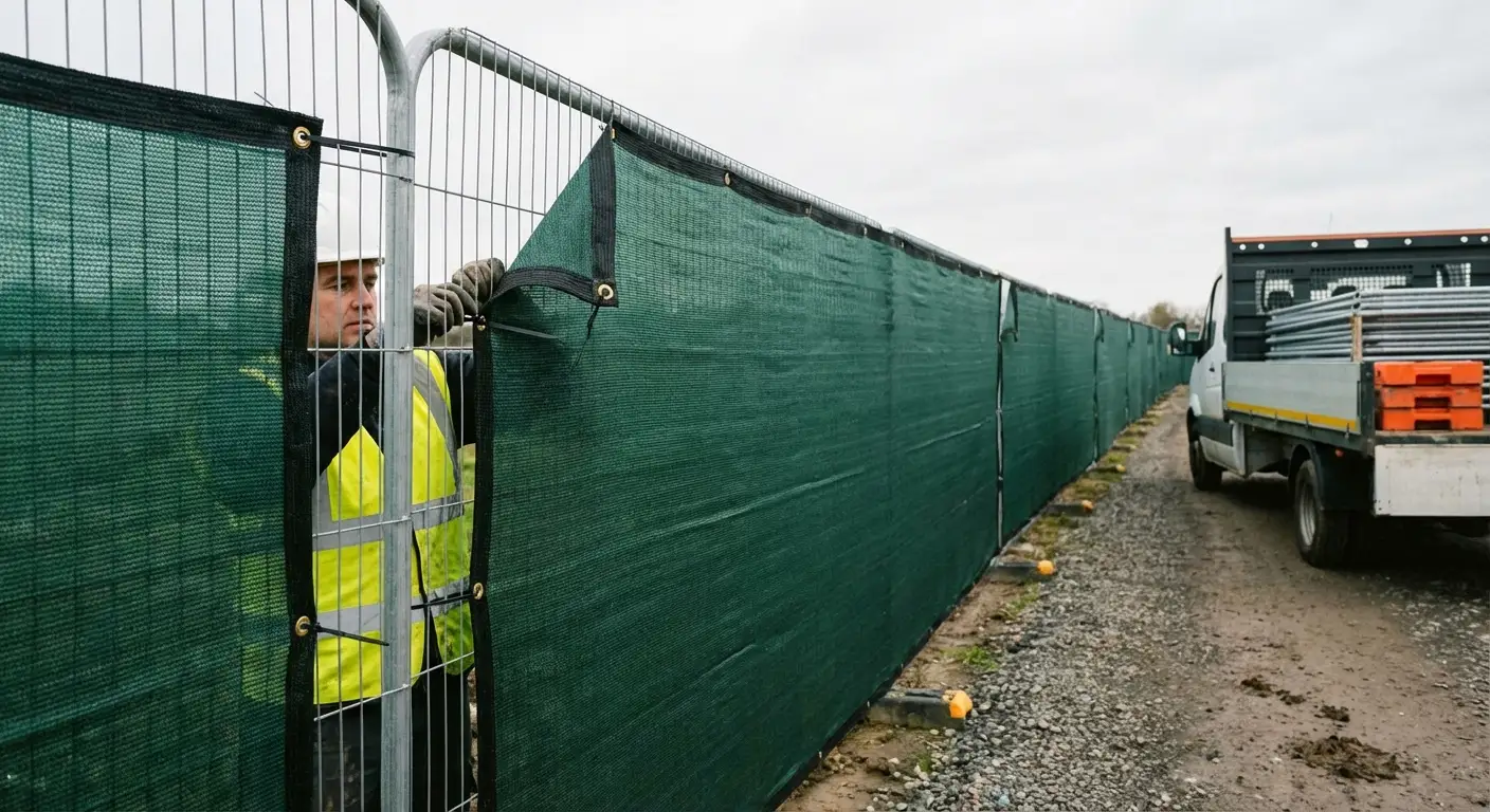 High security temporary fencing perimeter in Berwyn, IL