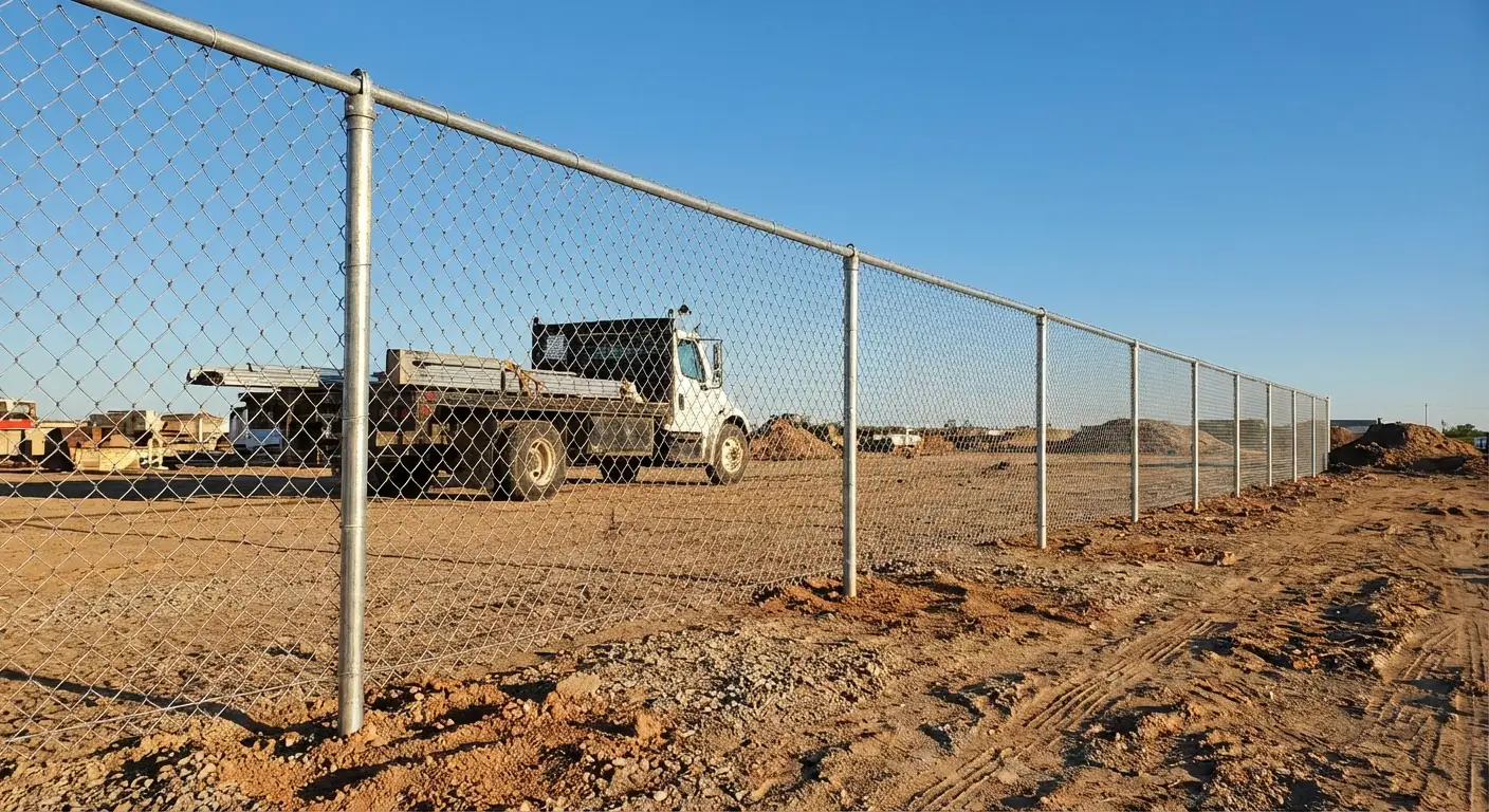 Wind-rated temporary fencing site in Berwyn, IL