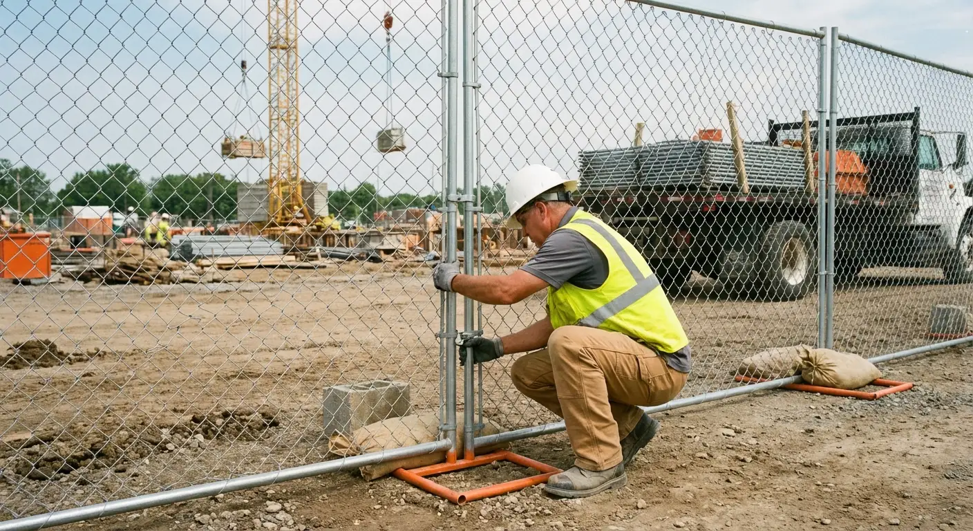 Comparison of professional fencing solutions versus DIY risks on a construction site in Berwyn, IL