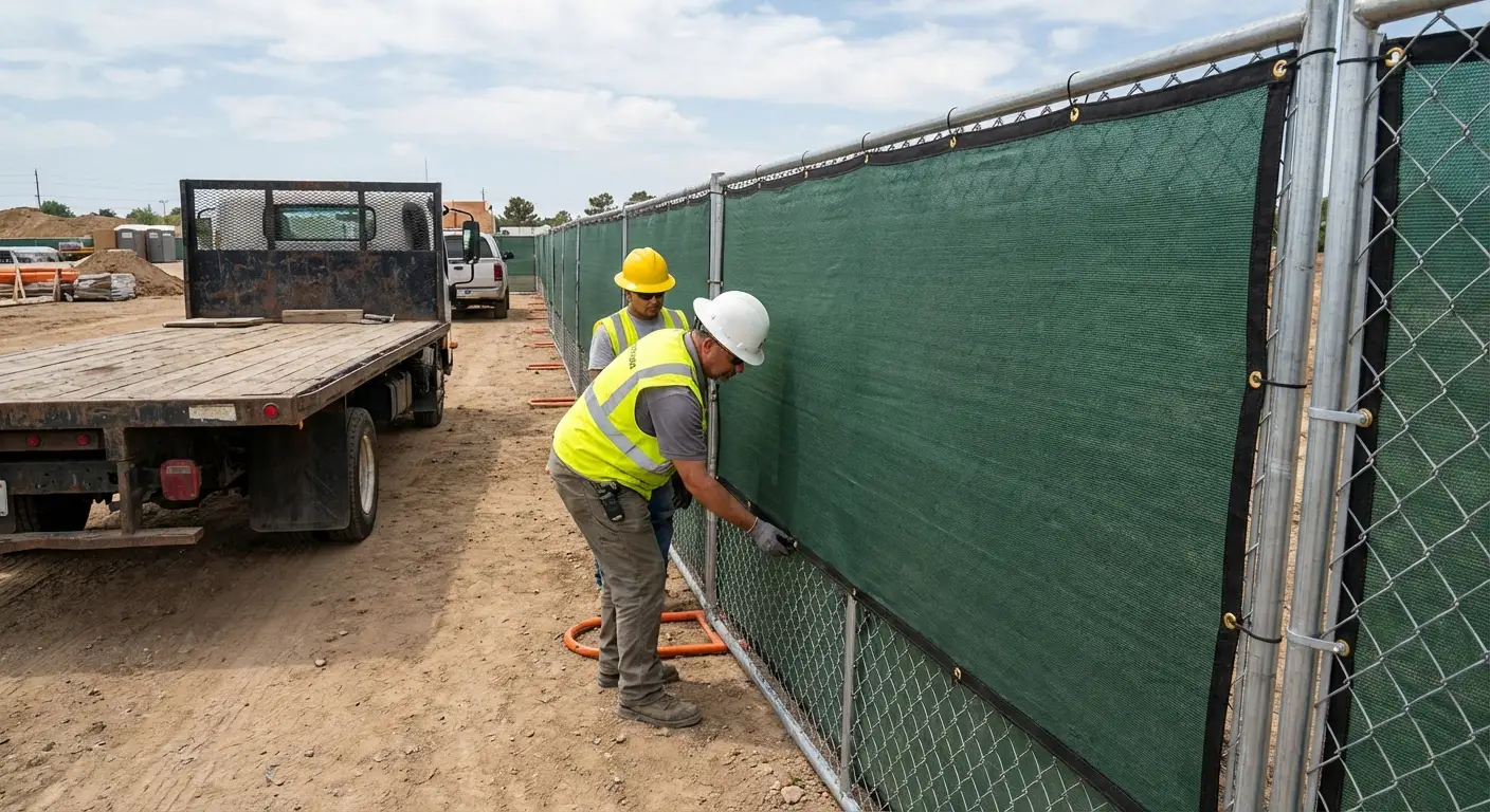 Temporary fence and barricade delivery truck in Berwyn, IL