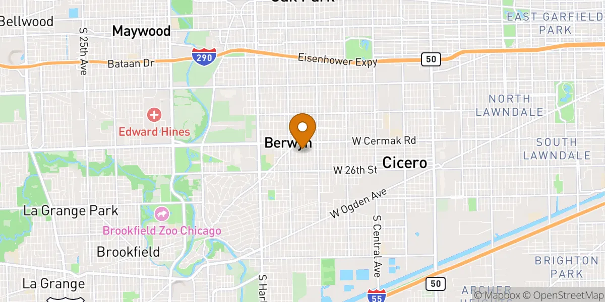 st neighborhood map in Berwyn, IL
