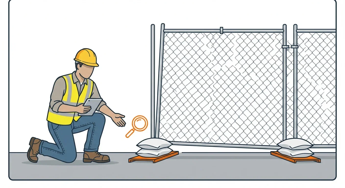 Diagram showing causes of temporary fence instability in Berwyn, IL